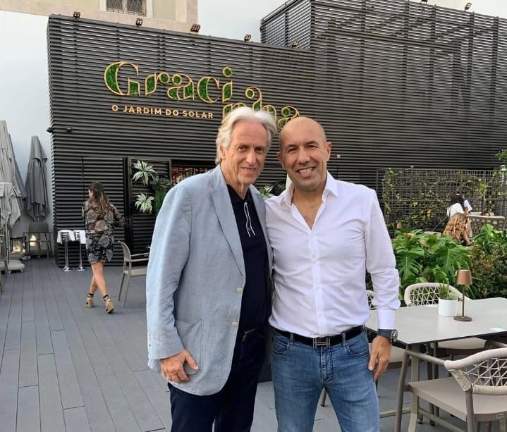 Jorge Jesus ao lado de Leonardo Jardim (Foto: Reprodução/Instagram)