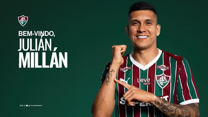 Julián Millán é anunciado no Fluminense (Foto: Marcelo Gonçalves/FFC)