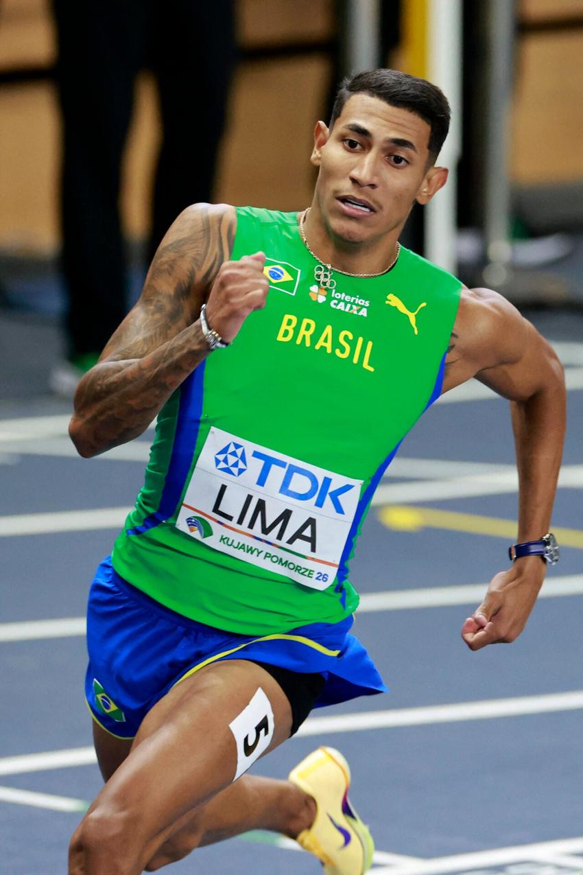 Matheus Lima durante o Mundial Indoor de Atletismo