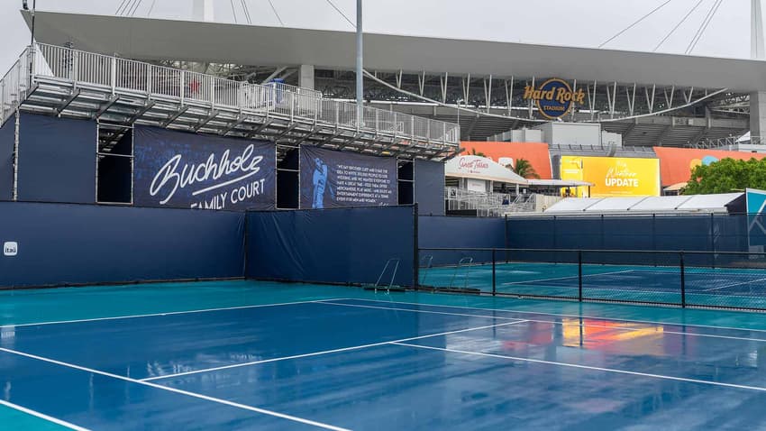 A chuva cancelou os jogos de quarta-feira no Miami Open (Foto: ATP)