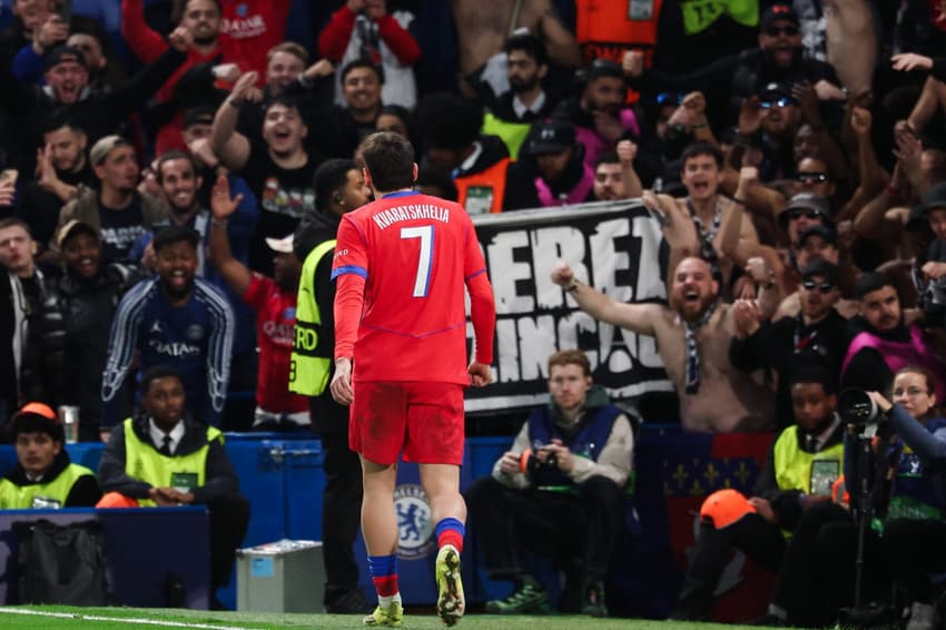 O PSG venceu o Chelsea por 3 a 0 na Champions League (Foto: FRANCK FIFE / AFP)