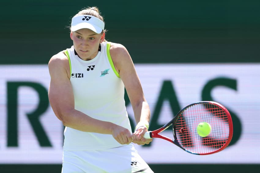 Elena Rybakina durante a final de Indian Wells