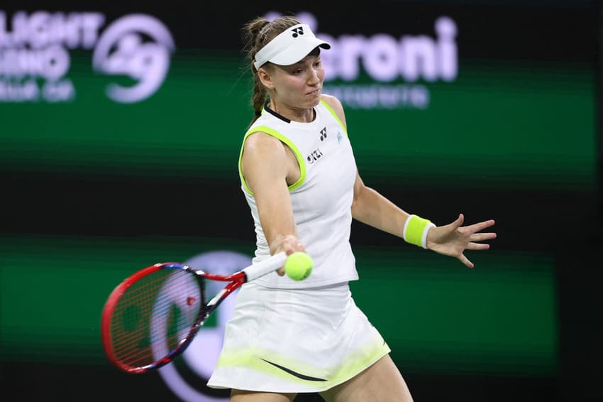 Elena Rybakina durante a semifinal de Indian Wells