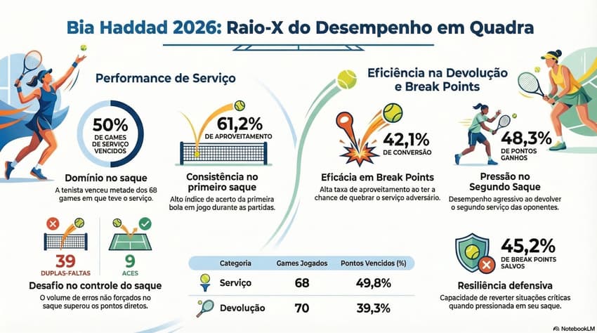 Números de Bia Haddad Maia em 2026 (Reprodução)