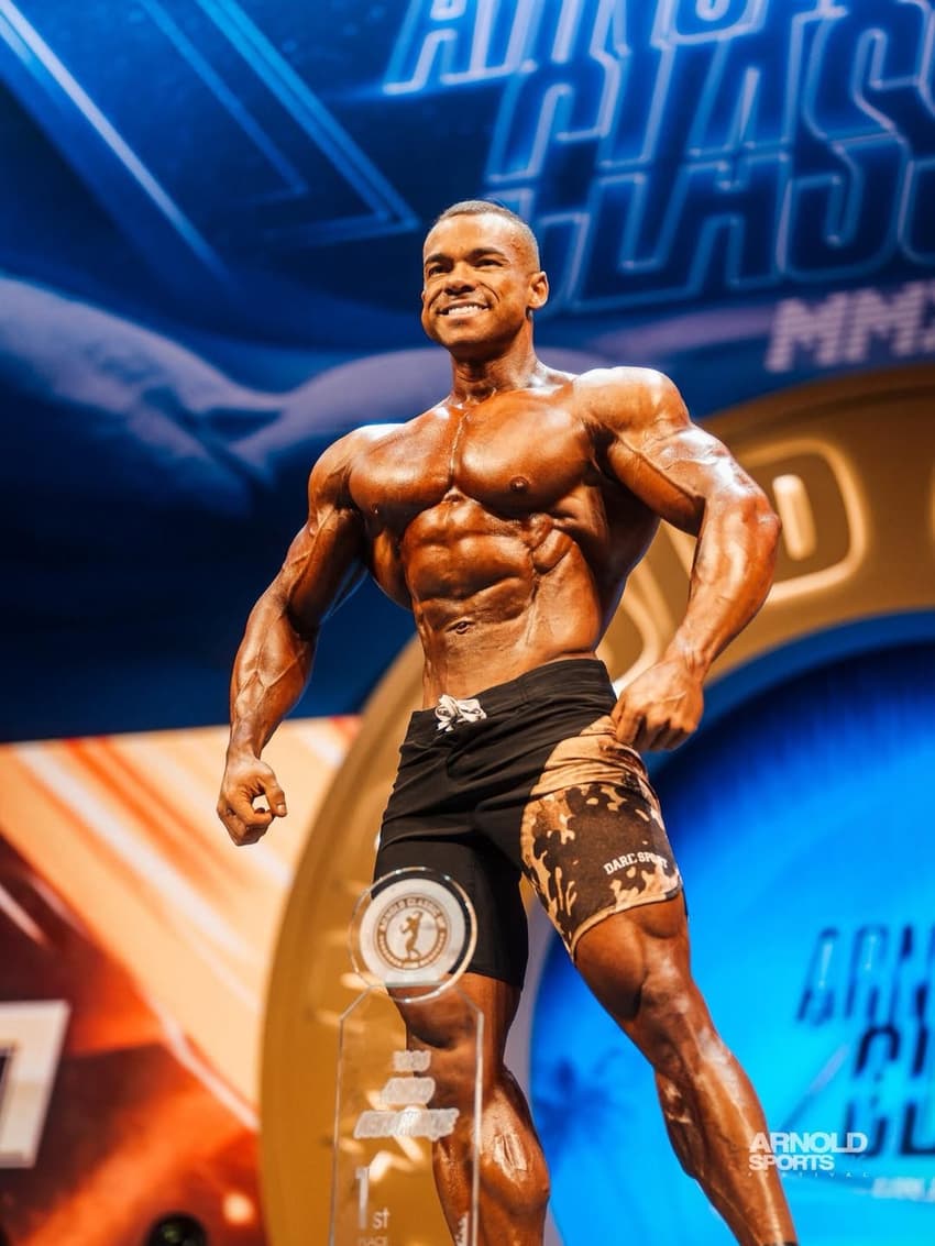 Vitor Chaves durante a disputa do Arnold UK