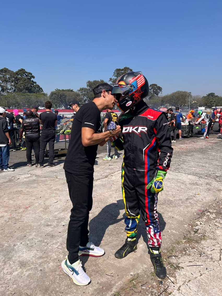 Helio e o sobrinho Dudes 