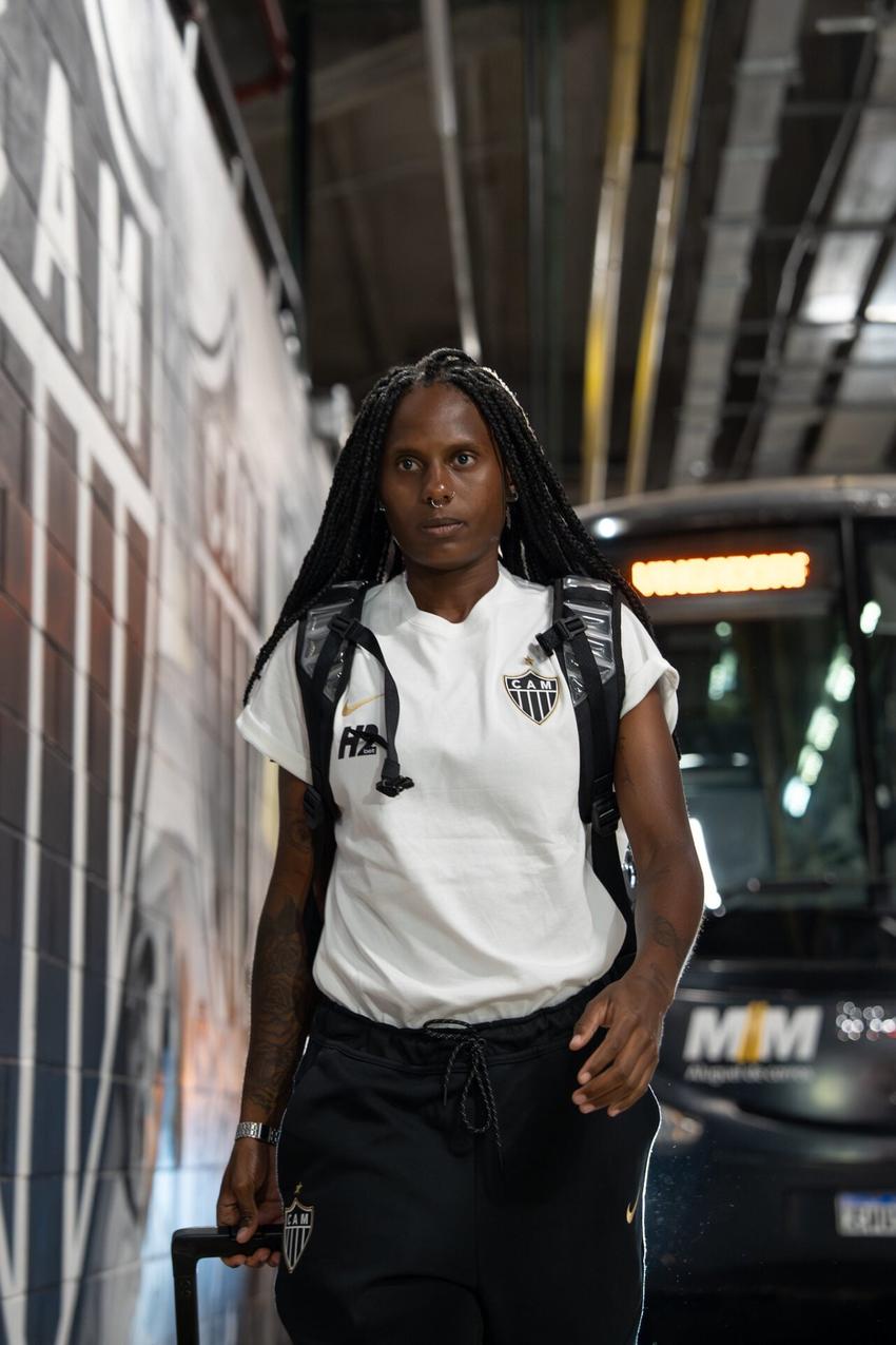 Hingredy disputa o Brasileirão Feminino com o Galo. (Foto: Daniela Veiga / Atlético)