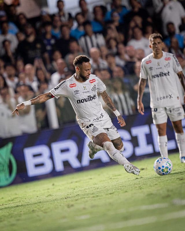 Neymar deu duas assistência na vitória do Santos sobre o Remo. (Foto: Raul Baretta/ Santos FC)