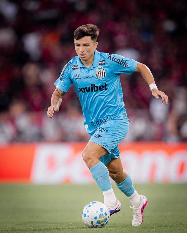 Barreal durante o jogo entre o Flamengo e o Santos no Maracanã. (Foto: Raul Baretta/ Santos FC)