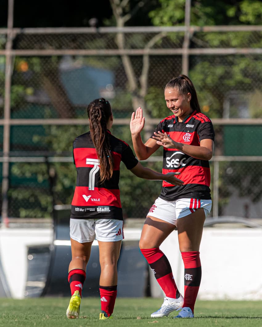 Brendha é a artilheira do Brasileirão Feminino sub-20. (Foto:PaulaReis/Flamengo)