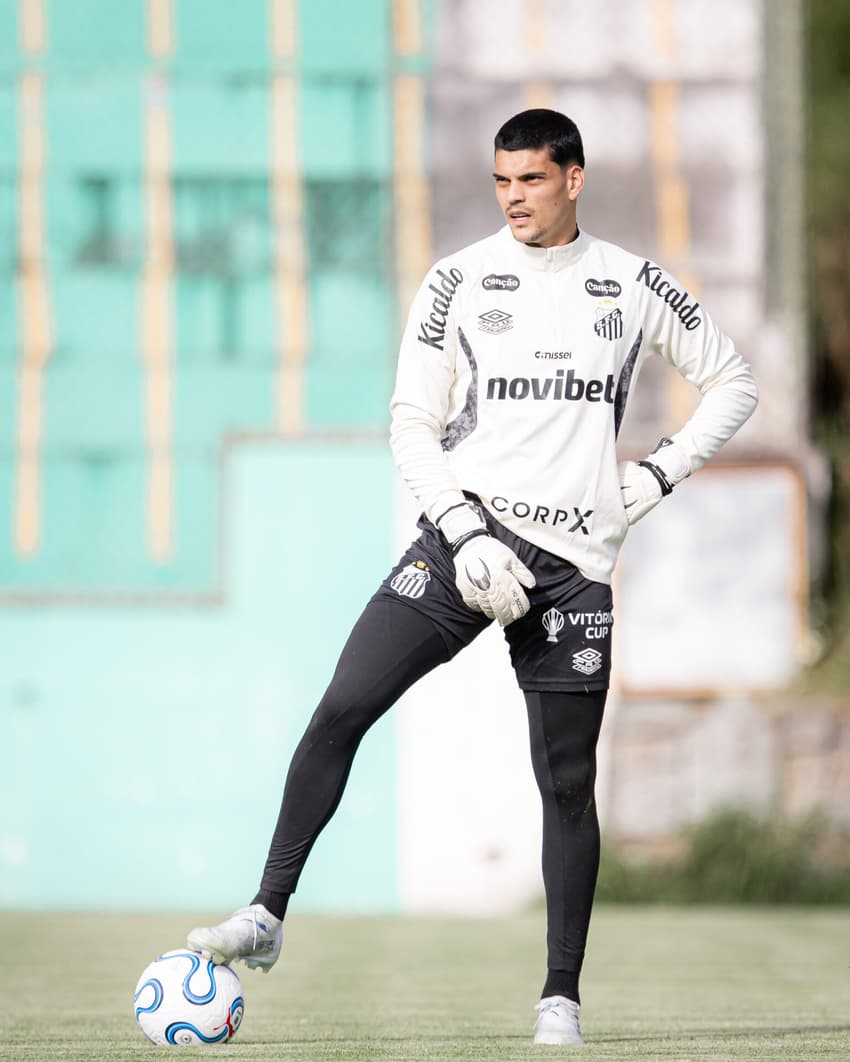 Gabriel Brazão, goleiro do Santos (Foto: Raul Baretta/ Santos FC.)
