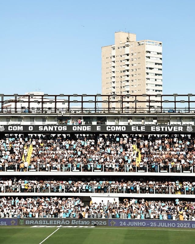 Torcida do Santos durante partida contra o Fluminense. (Foto: Reinaldo Campos/ Santos FC)