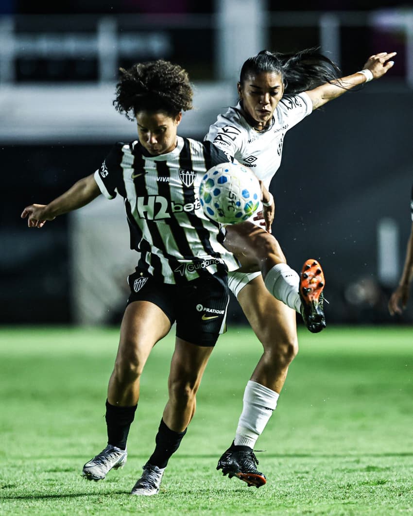 Santos e Atlético-MG ficaram no empate no Brasileirão Feminino. (Reinaldo Campos/ Santos F.C.)