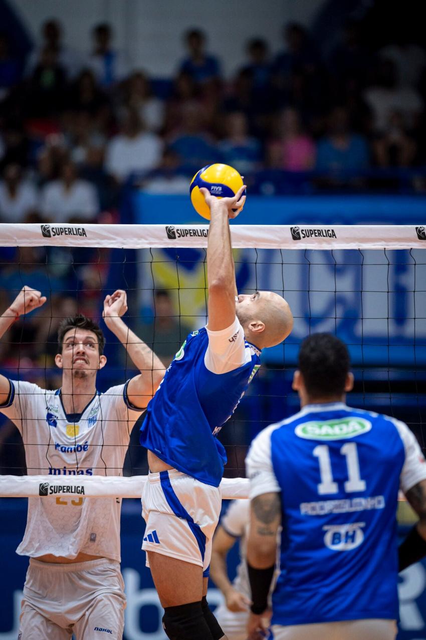 Cruzeiro x Minas no jogo 1 da série de semifinal da Superliga Masculina 25/26 (Foto: Agência i7/Sada Cruzeiro)