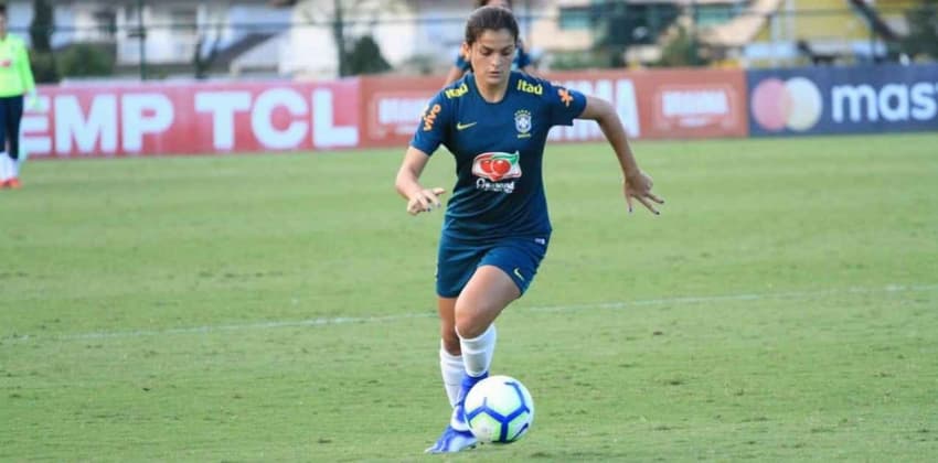 Louvain pela Seleção Brasileira sub-17. (CBF/Divulgação)