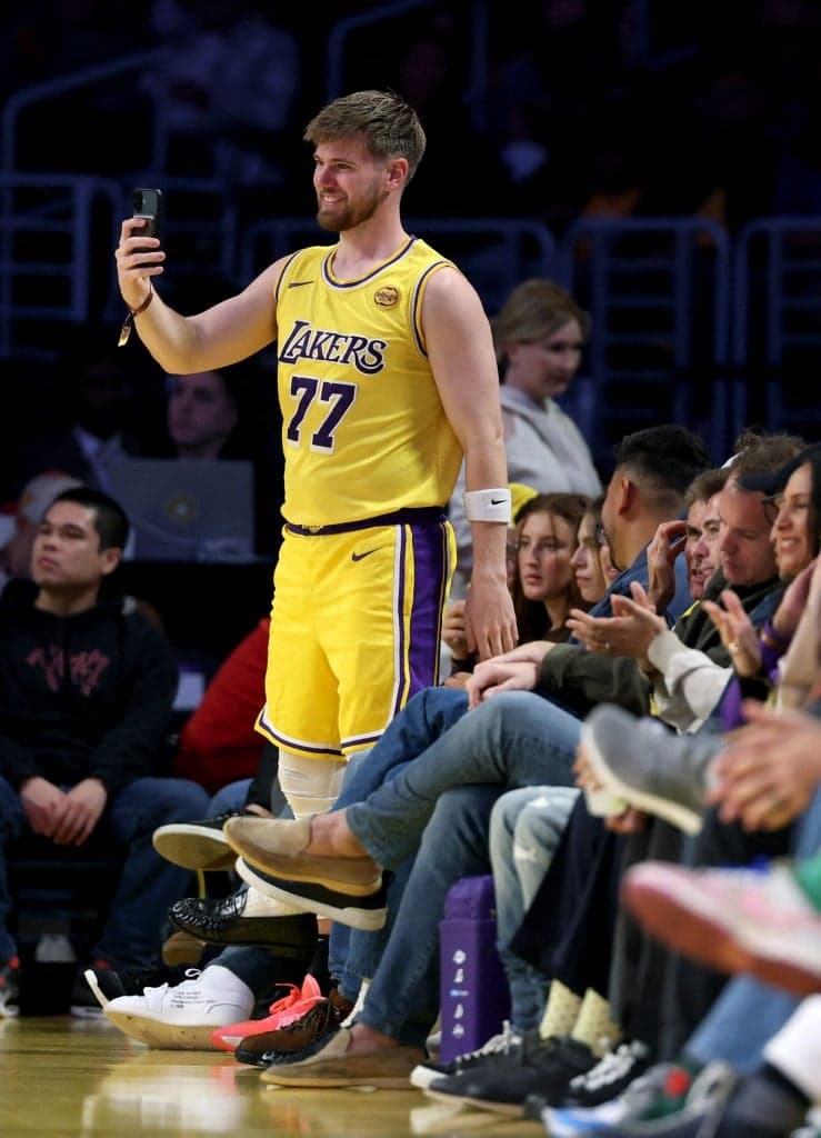 Luka Doncic, do Los Angeles Lakers, em partida contra o Utah Jazz (Foto:Harry How / AFP)
