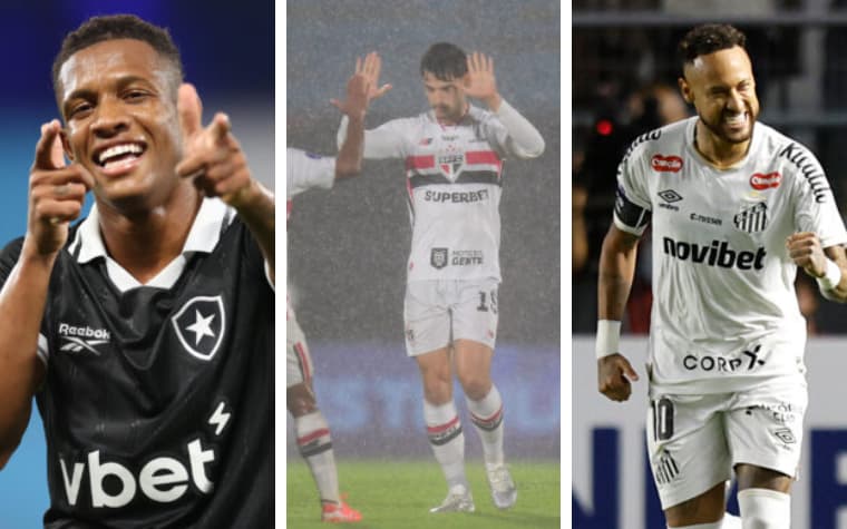 Botafogo, São Paulo e Santos na Sul-Americana (Foto: AFP e Botafogo)