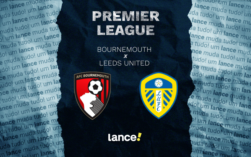 Bournemouth x Leeds United pelo Campeonato Inglês (Foto: Arte/Lance!)