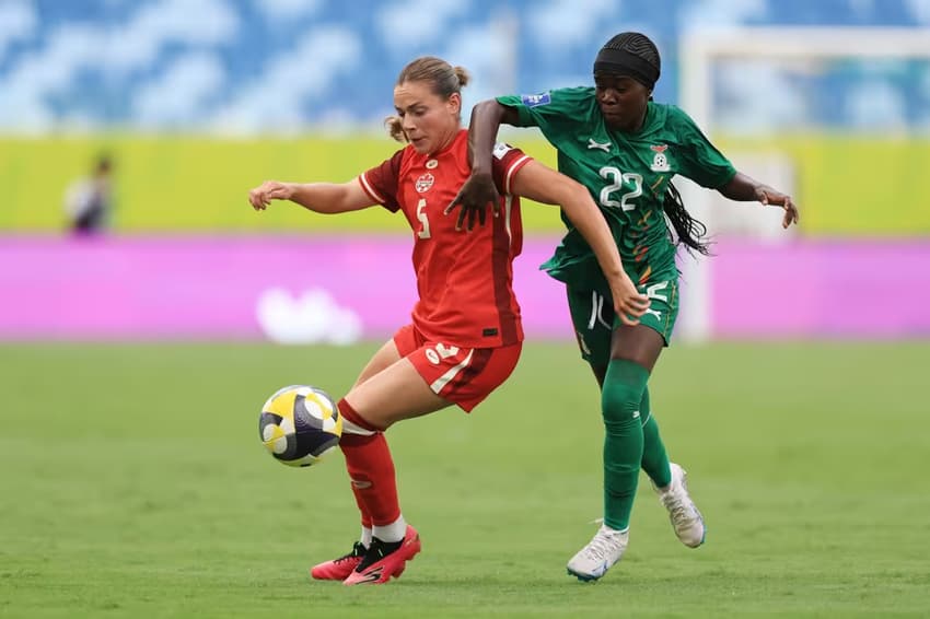 Canadá e Zâmbia se enfrentaram na primeira rodada da Fifa Series, com vitória do Canadá. (Foto: Fifa/reprodução)