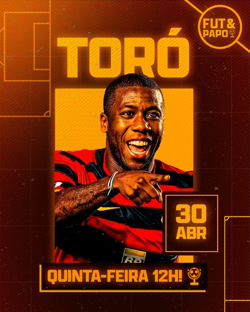 Toró é o convidado do Fut&amp;Papo desta quinta-feira (Foto: Arte/Lance!)