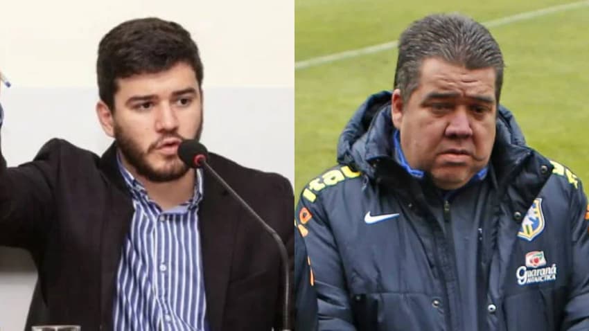 Felipe Feijó, presidente da Federação Alagoana, e Gustavo Feijó, diretor da CBF (Foto: divulgação FAF)