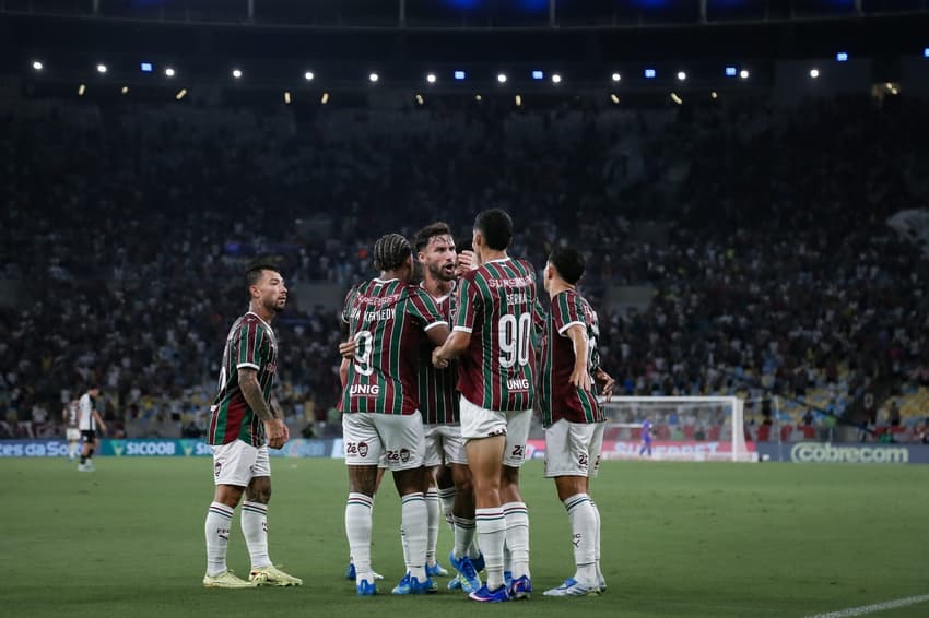 Jogadores do Fluminense no Maracanã (Foto: Marcelo Gonçalves/ Fluminense FC)