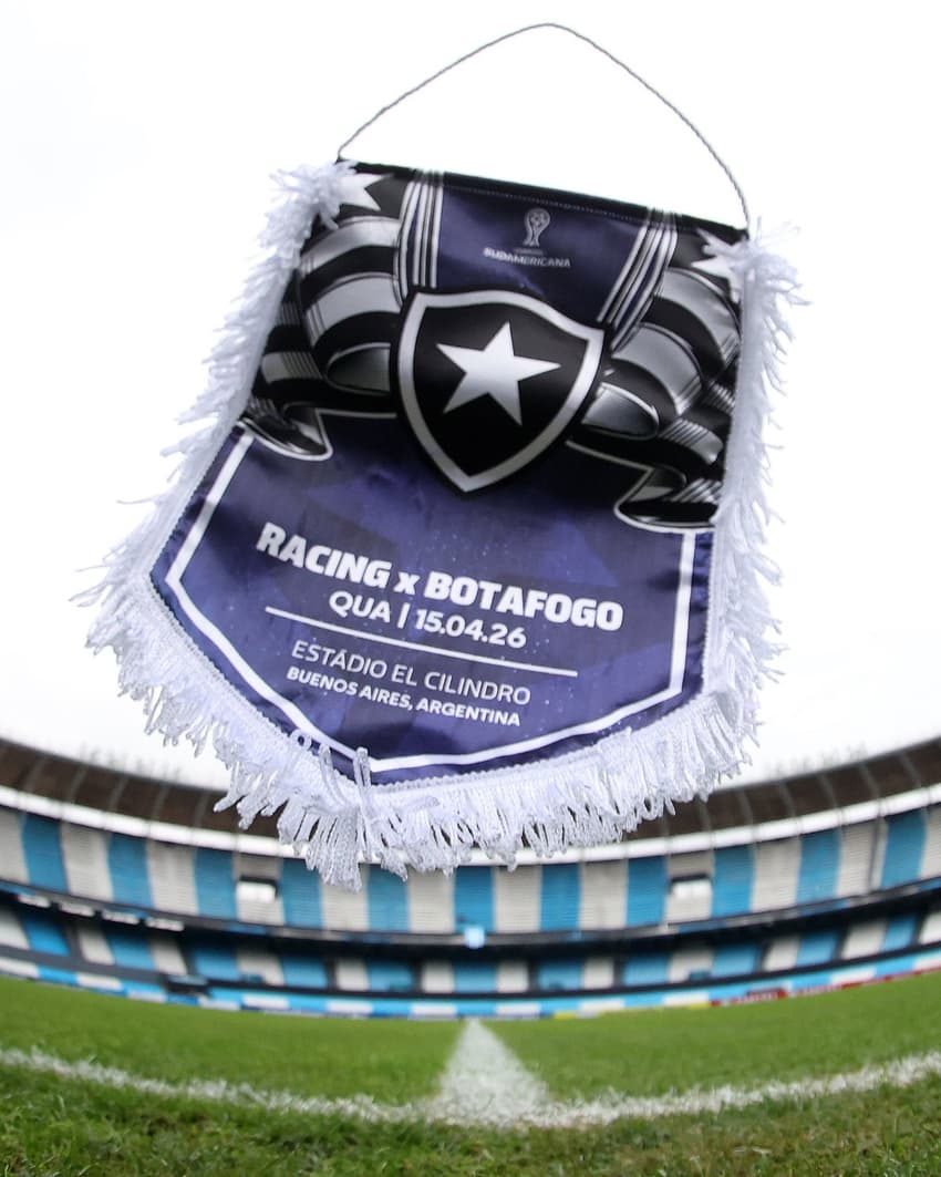 Flâmula do Botafogo no El Cilindro antes do jogo com o Racing (Foto: Vítor Silva/Botafogo)