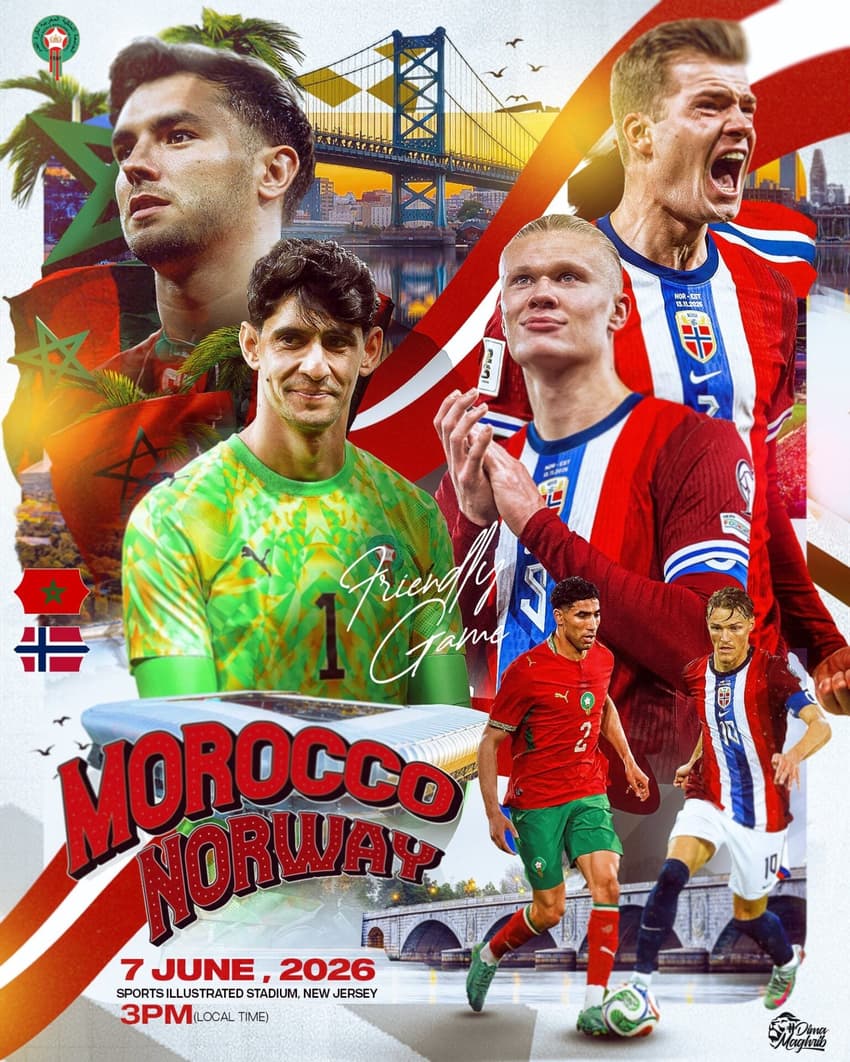 Marrocos e Noruega se enfrentam em junho (Foto: Divulgação/ Marrocos)