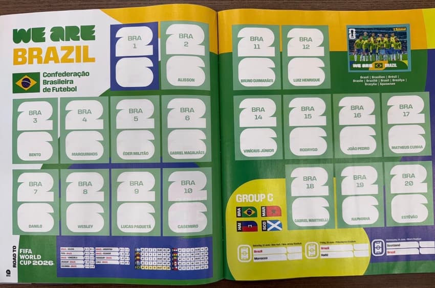 Detalhes do álbum da Copa do Mundo de 2026