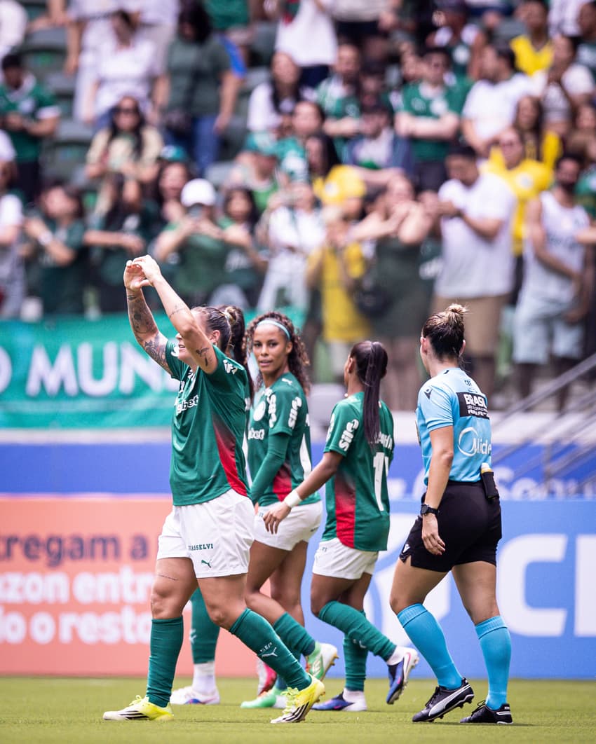 Palmeiras goleou o Vitória pelo Brasileirão Feminino no primeiro jogo no Allianz Parque no ano. (Foto: Victor Froes/Palmeiras/by Canon)