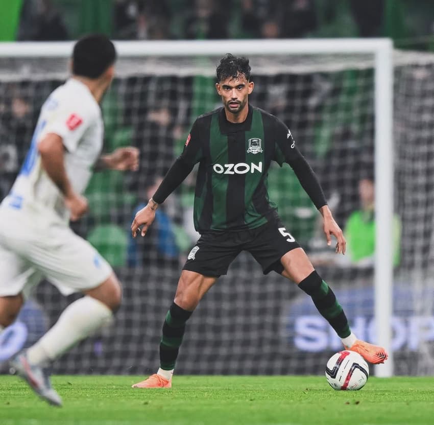 Jubal Jr, ex-Santos, em ação pelo Krasnodar (Foto: Divulgação / FC Krasnodar)