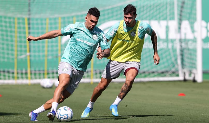 Paulinho durante treino do Palmeiras