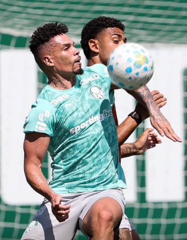 Paulinho durante treino do Palmeiras