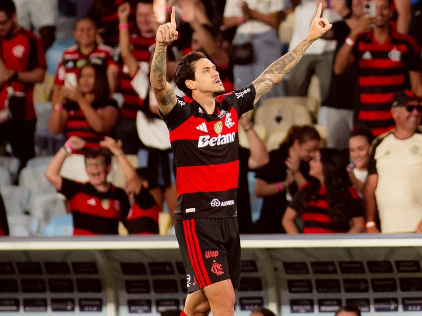 Pedro comemora gol pelo Flamengo diante do Fluminense no Maracanã (Foto: Gilvan de Souza/Flamengo)