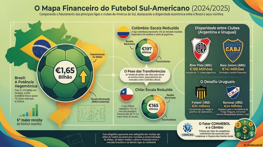 Relatório financeiro Brasil x América do Sul