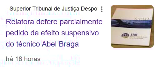 STJD comete gafe ao citar Abel Braga ao invés de Abel Ferreira. (Foto: Reprodução/Google)