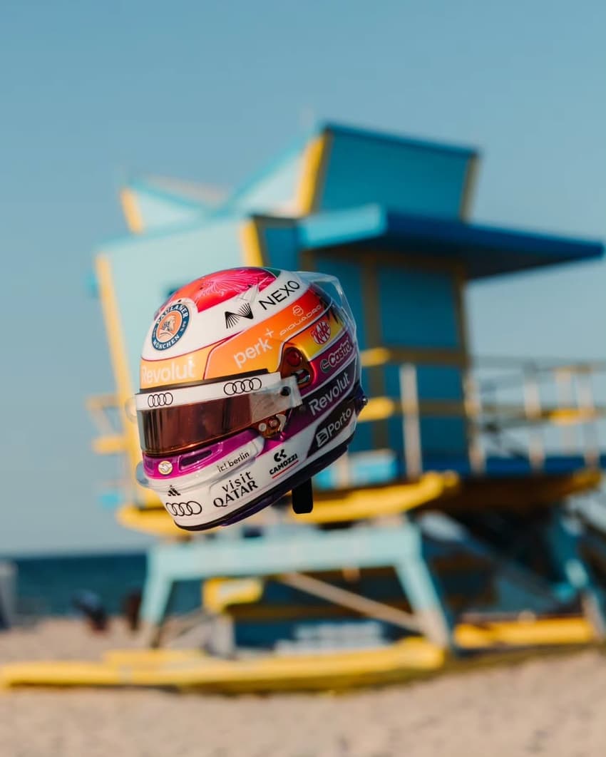 Gabriel Bortoleto usará um capacete especial no GP de Miami de F1 (Foto: Reprodução/ Instagram Audi)