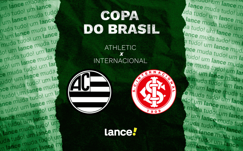 Athletic e Internacional se enfrentam pela Copa do Brasil (Arte / Lance!)