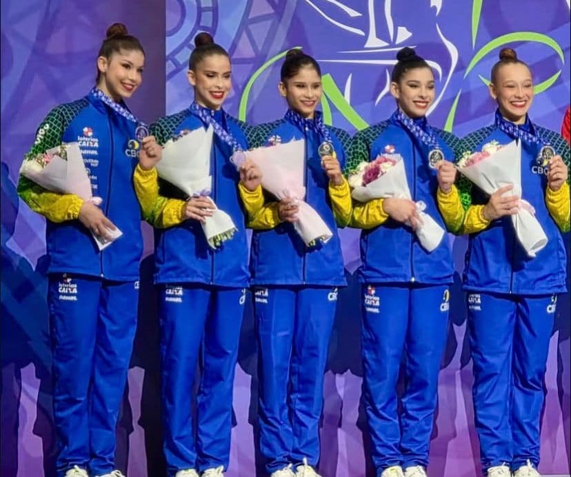 Brasil é prata na etapa de Tashkent da Copa do Mundo de Ginástica Rítmica (Foto: Divulgação/CBG)