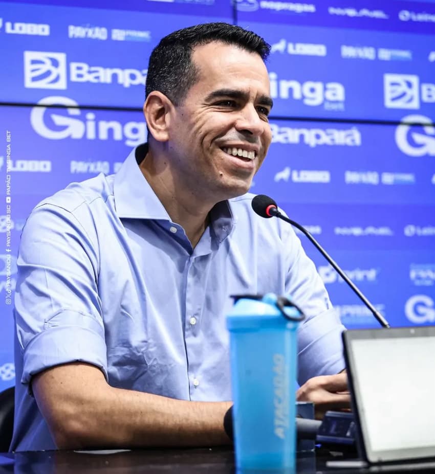 Marcelo Sant`Ana em coletiva do Paysandu (Foto: Reprodução/Instagram)
