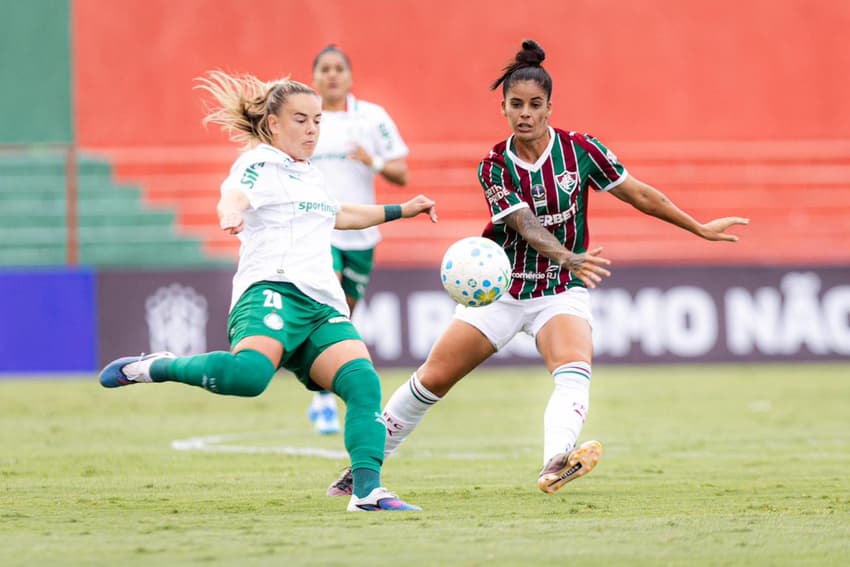 O Palmeiras venceu o Fluminense fora de casa pelo Brasileirão Feminino. (Foto: Paloma Cassiano/Palmeiras/by Canon)