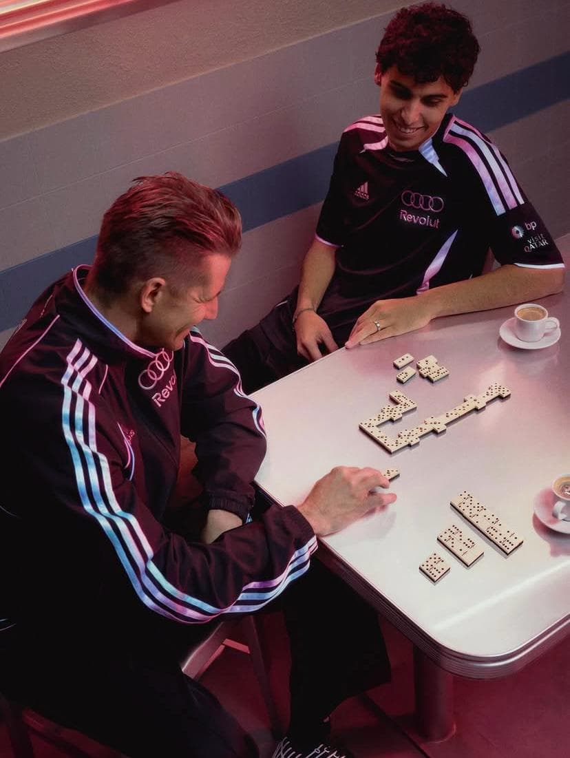 Nico Hulkenberg e Gabriel Bortoleto em campanha da Audi com a Adidas (Foto: Reprodução/Adidas Motor Sport)