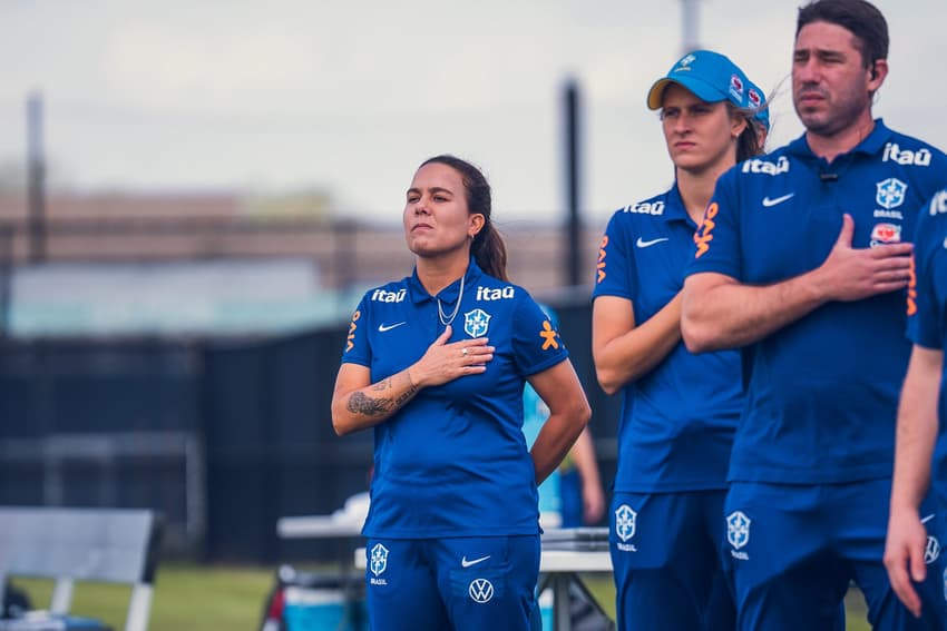 Camilla Orlando durante amistoso sub-20 entre Brasil x Estados Unidos. (Foto: Fabio Souza/CBF)