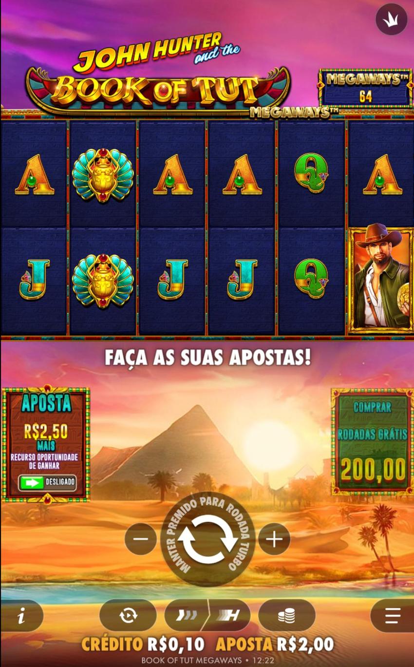Captura de tela do jogo Book of Tut na Brazino777.