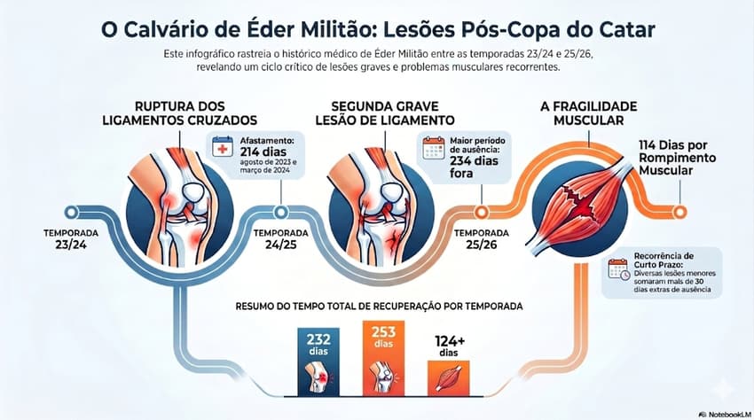 Lesões de Éder Militão após a Copa do Mundo do Catar, em 2022