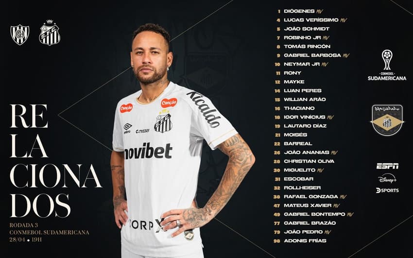 Foto: Divulgação/Santos FC