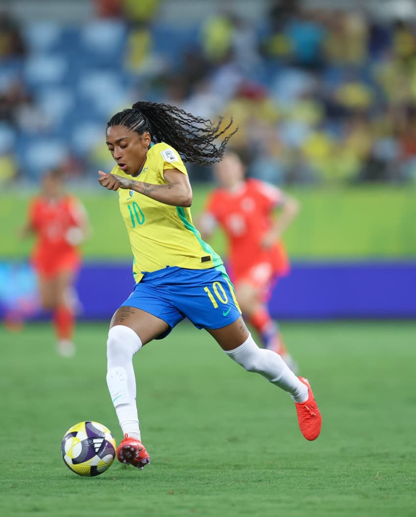 Kerolin foi a camisa 10 da Seleção Brasileira contra a Coreia do Sul, pela Fifa Series. (Fotop: Lívia Villas Boas/CBF)