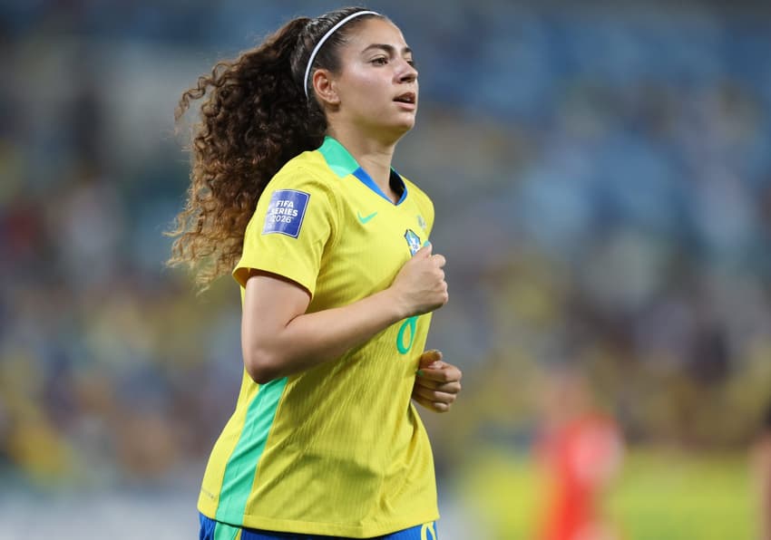 Angelina entrou no decorrer do jogo em Brasil x Coreia do Sul. (Foto: Lívia Villas Boas/CBF)