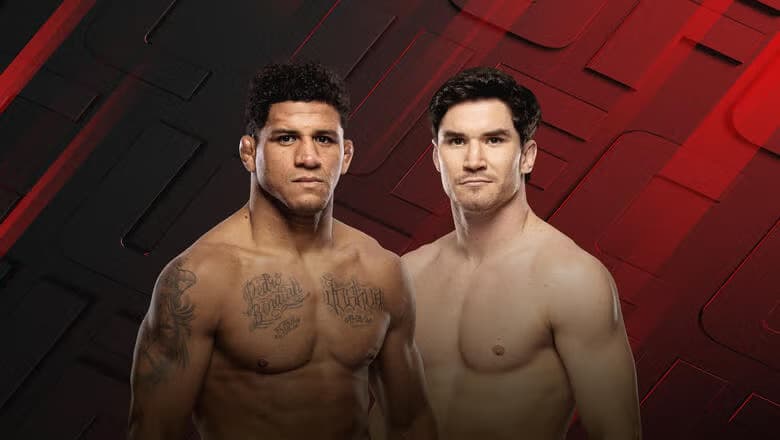 Card oficial do UFC Winnipeg, com Gilbert Burns e Mike Malott (Foto: Divulgação)