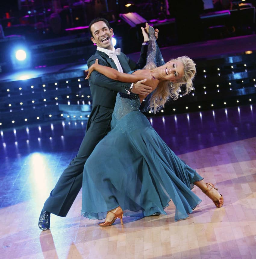 Hélio Castroneves no programa "Dancing with the Stars" (Foto: Reprodução)